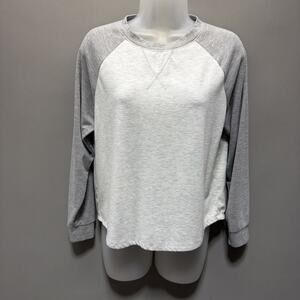 Urban Romantics Top Womens Small Gray Pullover Crew Neck Long Sleeve NWOT